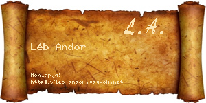 Léb Andor névjegykártya
